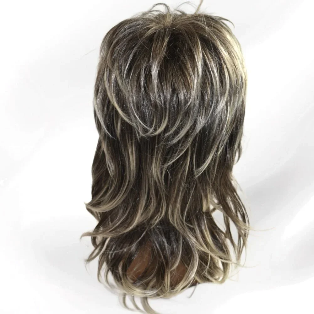 Hivision 100% Synthetic Long Two Tone Gray Layered Wig